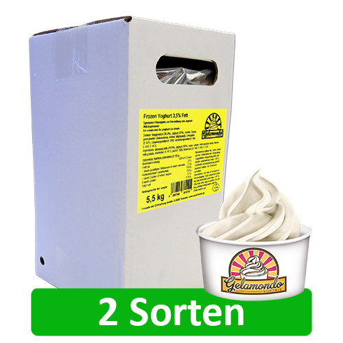 Gelamondo Softeis- und Frozen Yoghurt Flüssigmix | 5-Liter bag-in box in 2 Sorten