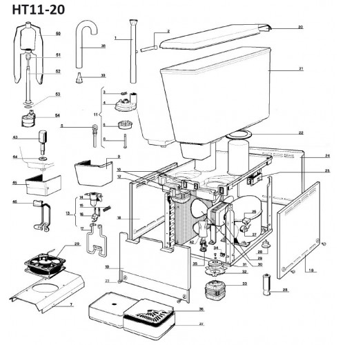 Abdeckung Ausgabe UGOLINI, HT11-20 - Version für Metallkolben