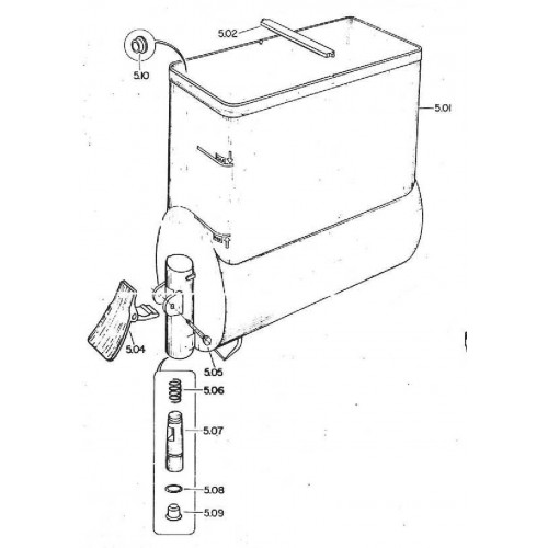 Gasket tap plug SIMONELLI/CAB, lower - white