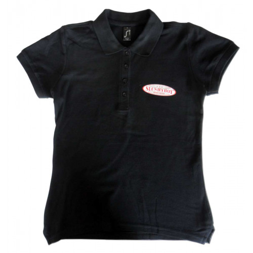 Frauen Polo-Shirt, schwarz, Größe S