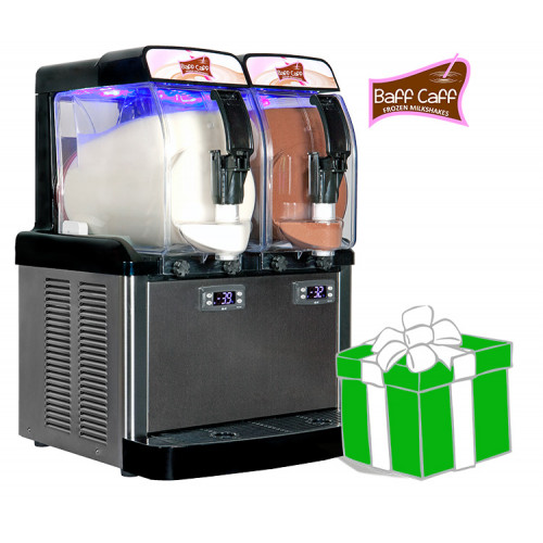 Frozen Milkshake-Maschine 'SP ULTRA' 2 x 5 Liter, mit Hybrid-Control und UVA-Licht. Inkl. Frozen Coffee Starterpaket im Wert von über 610,- Euro. Sie sparen 321,85 Euro im Vergleich zum Einzelkauf.