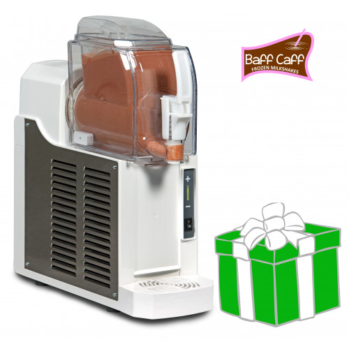 Mini-Frozen Milkshake-Maschine NINA 1 x 1,5 Liter weiß, inkl. Milch-Shake Starterpaket im Wert von über 260,- Euro. Sie sparen 141,50 Euro im Vergleich zum Einzelkauf.