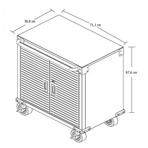Trolley for slush machines with wooden top; perfectly suited for slush ice machines (kit to be assembled)