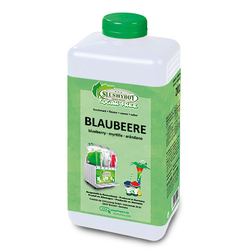SLUSHYBOY® Sugar Free Blaubeere - 1 Liter Flasche