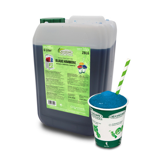 Slush Sirup Blaue Himbeere, zuckerfrei - 6 Liter Kanister