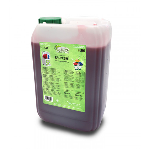 Slush Syrup Strawberry, sugar free - 6 liter canister