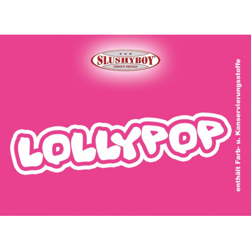 Flavour Sticker lollypop (German), Waterproof, reusable, 105 x 75 mm