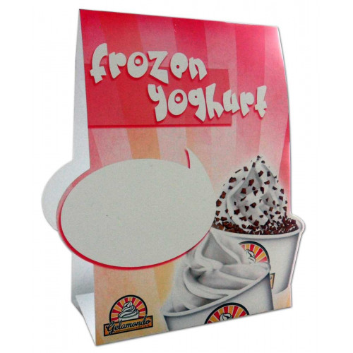 Tischaufsteller aus 0,3mm Hart-PVC: Frozen Joghurt