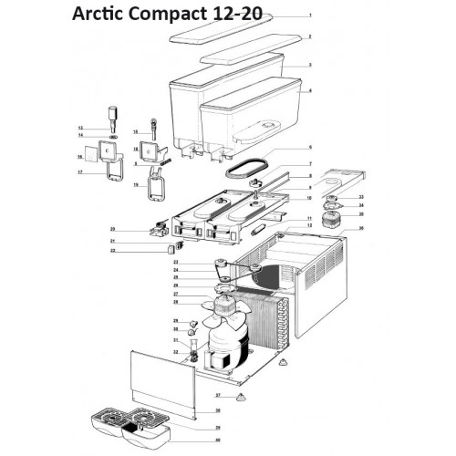 Valve cap UGOLINI/BRAS, red - Arctic Compact 5-8-12-20 - Arctic Deluxe