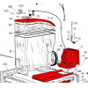 Abdeckung Getriebemotor SPM, rot - 8 und 12 Liter