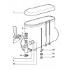 Tap handle UGOLINI/BRAS, red - 6 Liter